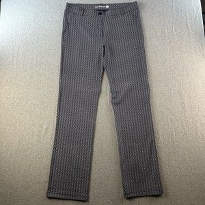 Patterned Straight-Leg Women’s Pants - Black & White